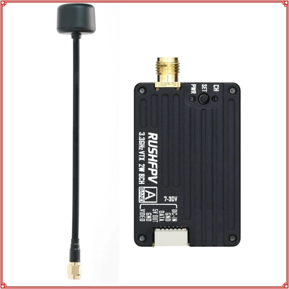 Drone Transmitter - Novo Transmissor RUSHFPV 3.3G 2W VTX