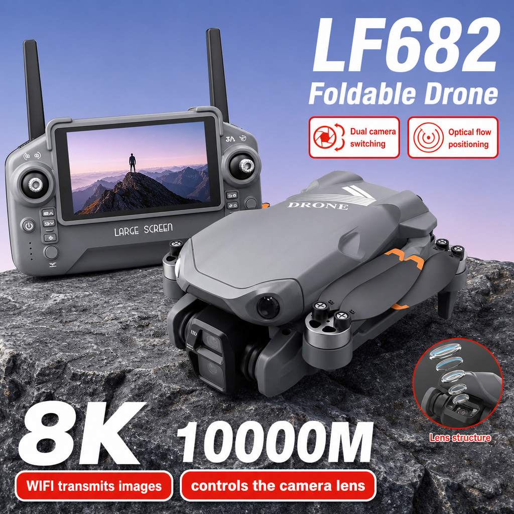 Drone Gps Mount - Drone Aéreo LF682 com Câmeras Duplas