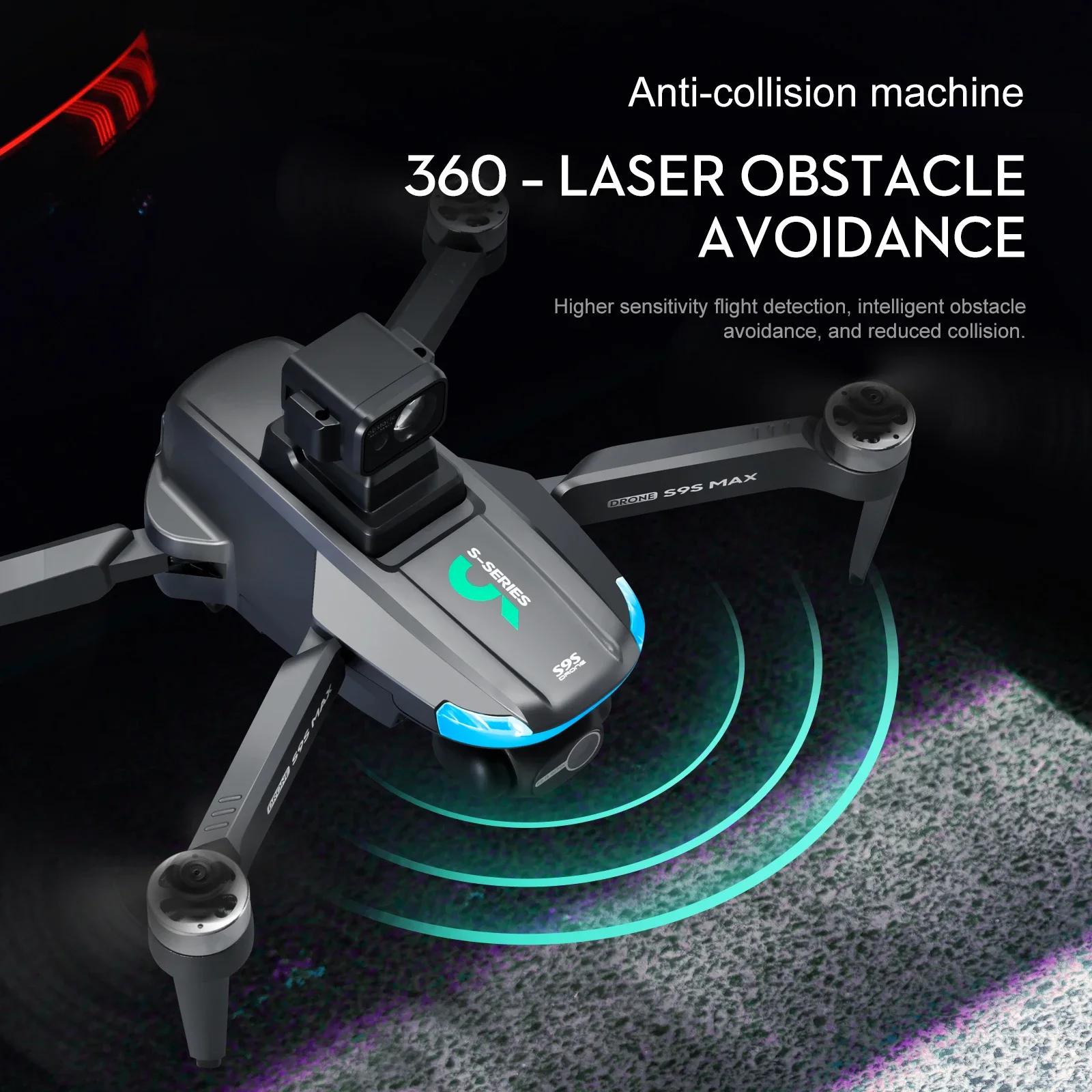 Novo s9s max mini drone 4k 2 e - Drone Gps Mount avaliação e preço