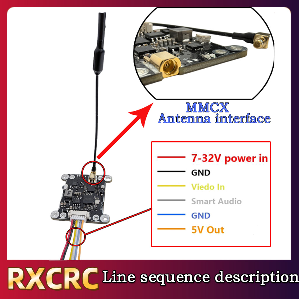 Módulo RXCRC 5.8G 48CH 1.6W VT - Drone Transmitter avaliação e preço
