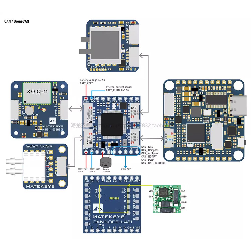 MATEK CAN-L431 AP_Periph CAN N - Drone Compass avaliação e preço